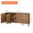 61" Minimalist 4-Door Sideboard With Rectangular Geometric Design And Double Chopstick Leg Base-1848085485