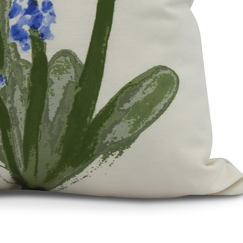 Farmers Market Bell Outdoor Square Pillow Cover and Insert, Blue, 16" x 16"