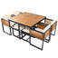 Ensemble repas de patio en bois d'acacia 9 pièces GO-647054404