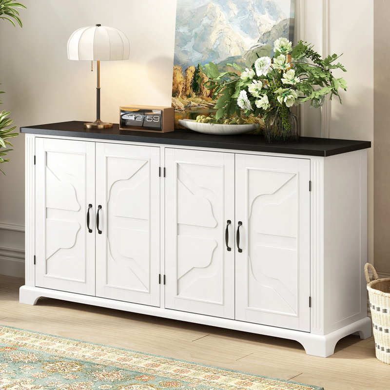 Buffet en bois de style champêtre, Blanc
