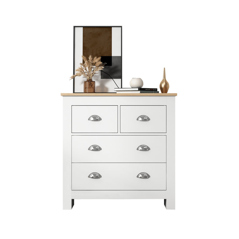 Rily 80cm W Solid + Manufactured Wood Bedside Table
