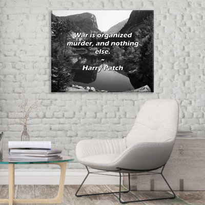 Artsy Quote "War is organized murder, and nothing else." By Harry Patch Gallery Wrapped Canvas