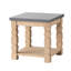 Table d'appoint en béton et en bois, 23,8 x 23,8 x 24 po, attrait contemporain rustique, choix de décoration intérieure