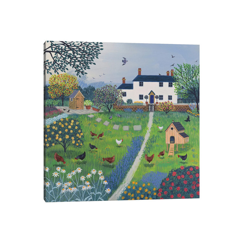 The Hen House - Wrapped Canvas Print, 66.04 cm H x 66.04 cm W x 1.91 cm D