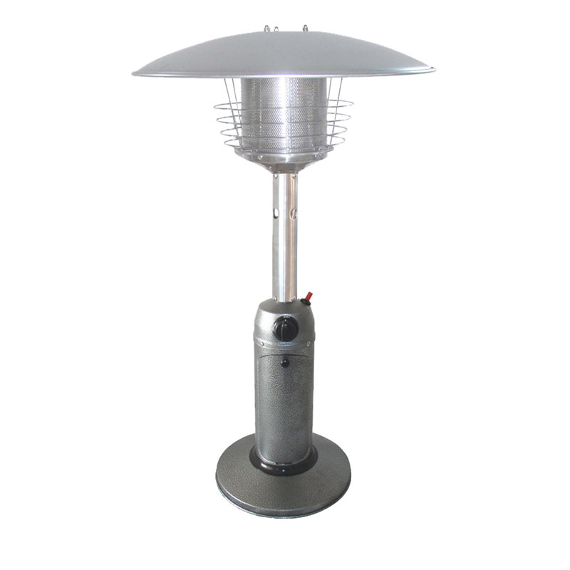 Miceli 11000 Stainless Steel Propane Tabletop Patio Heater, Hammered Silver