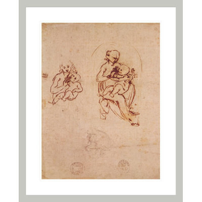 Study for the Virgin and Child by Leonardo da Vinci -Framed Giclee Print