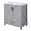 Meuble-lavabo avec lavabo simple, meuble-lavabo à cadre avec 2 portes à fermeture en douceur, meuble-lavabo moderne avec rangement-734158665