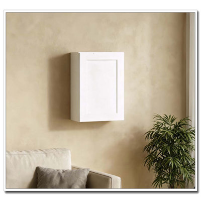Armoire murale à une porte avec tablettes réglables
