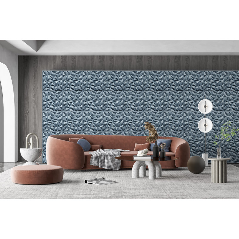 Panneaux muraux blancs 19,7 po x 19,7 po Falkirk Ross (paquet de 1), Argent brillant