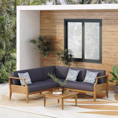 4-Piece Sofa Set, Dark Gray