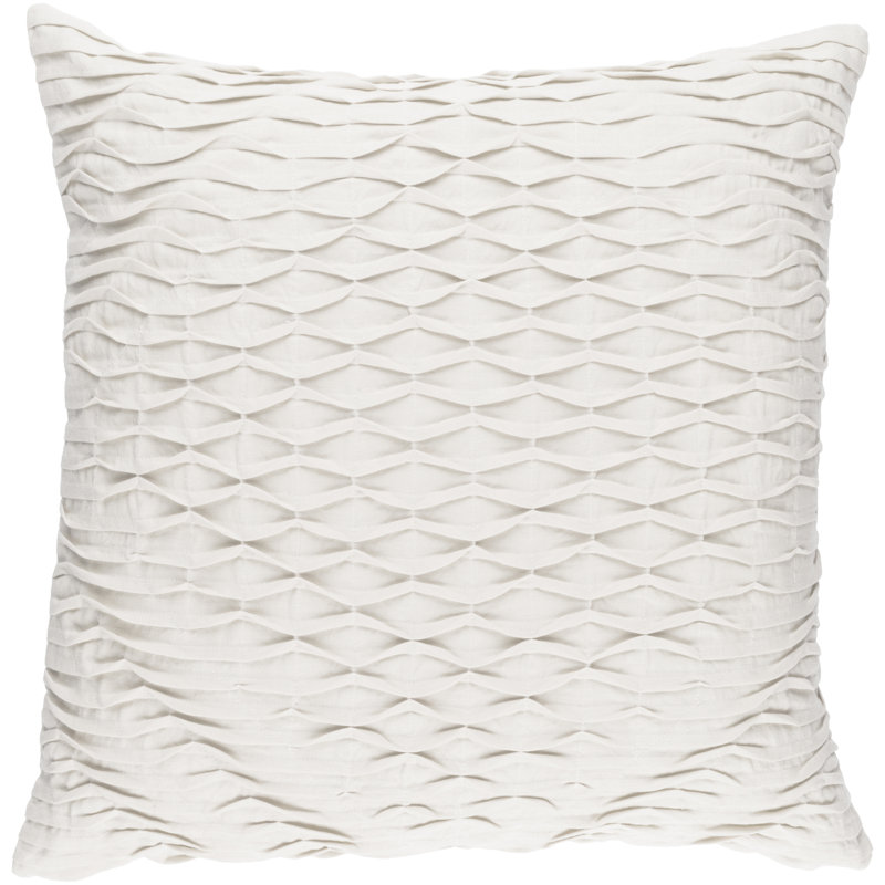 Coussin Trafton, 18 po x 18 po, Gris clair, Polyester/ bourre en polyester