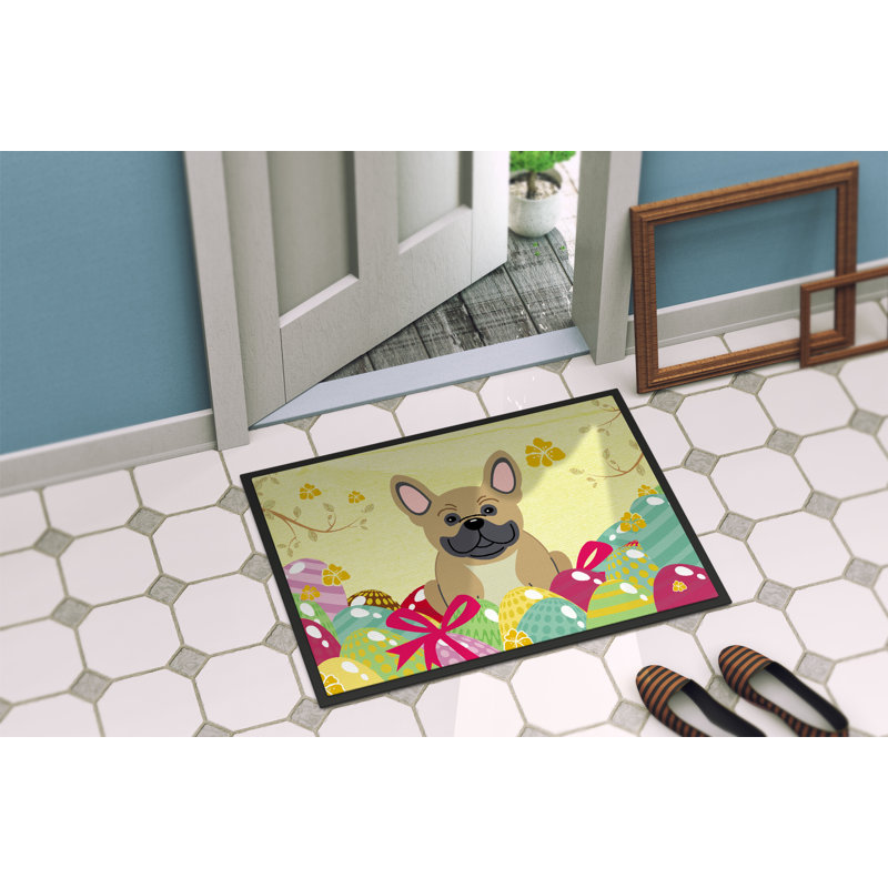 Saroyan Non-Slip Easter Outdoor Doormat, Cream, 27" L x 18" W