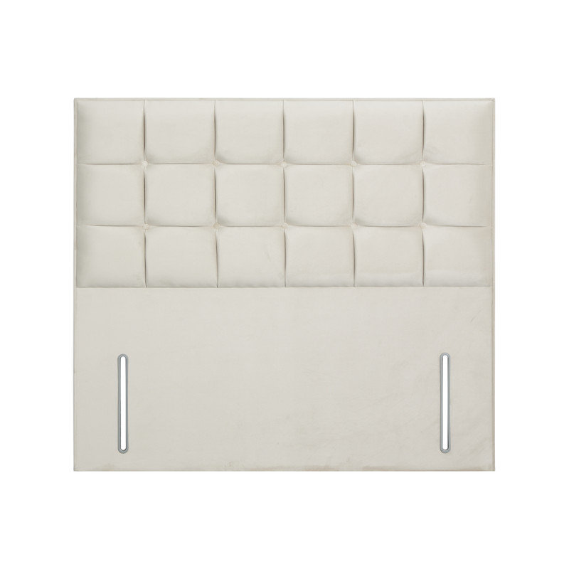 Upholstered Headboard, Small Double (4'), Cream, Velvet