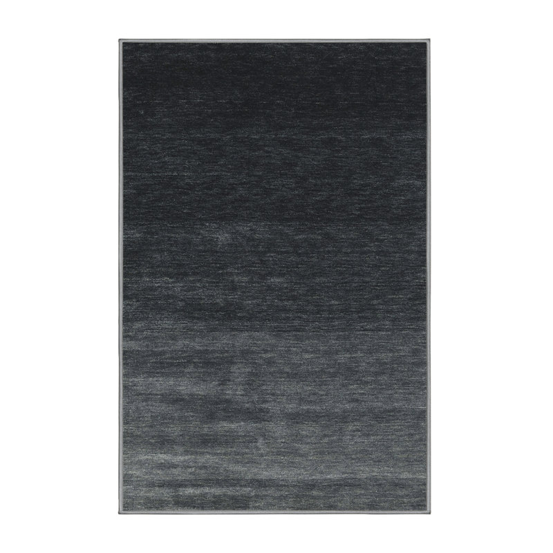 Tapis gris / noir Foxglove, Rectangle 2 pi x 5 pi