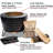 Brand Smokeless 25 in. Patio Fire Pit, Wood Burning Outdoor Fire Pit - Includes Wood Pack, Modern Design with Removable Ash Pan and Weather Resistant Cover, Black