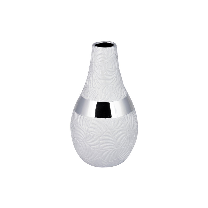 Cromaghs Silver 28Cm Ceramic Table Vase