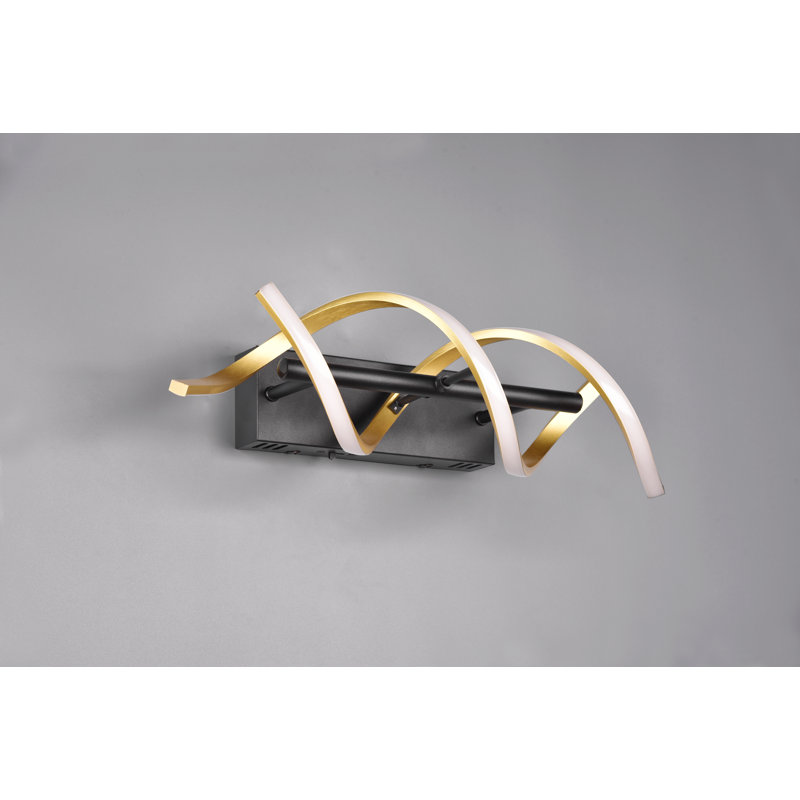 Aiela Aluminium LED Armed Sconce, Bronze/Brass