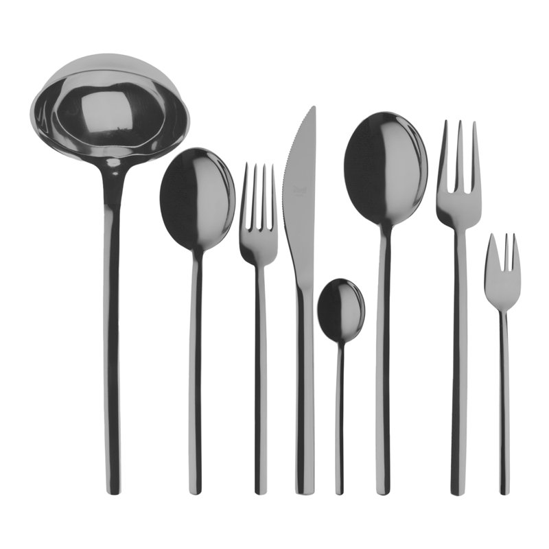 Due Flatware Set - 63 Pieces - Black Gold, Black Gold