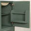 Meuble-lavabo de 20 po avec lavabo en céramique, porte à fermeture en douceur, tablette ajustable en forme de U, tiroir de compartiment et support de porte, style moderne, conception peu encombrante