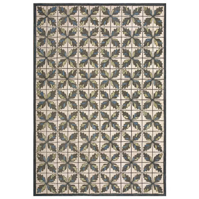 Flatweave Wool Floral Indoor Rug