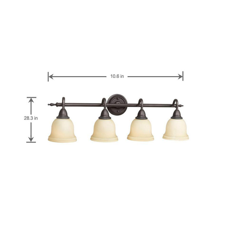 4 - Light Dimmable Bath Bar, Oil Rubbed Bronze
