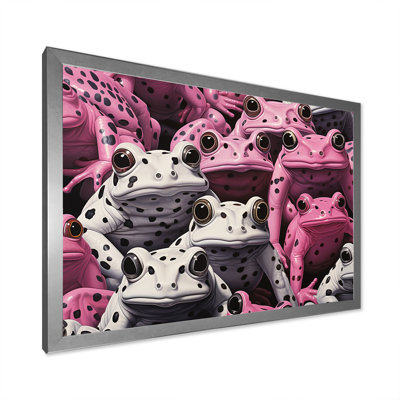 Grenouille blanche et rose Pop Art