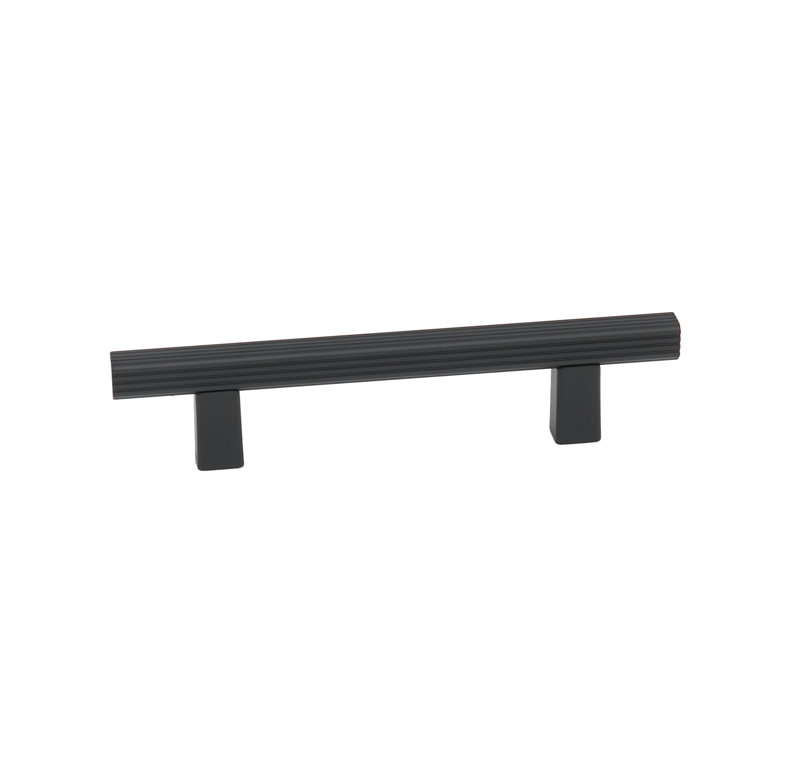 Poignée barre / poignée Quadrato, Noir mat, 3"