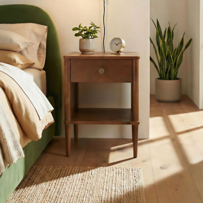 45cm W Solid Wood Bedside Table