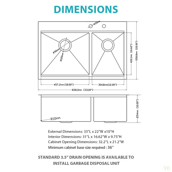 Dimensions du produit
