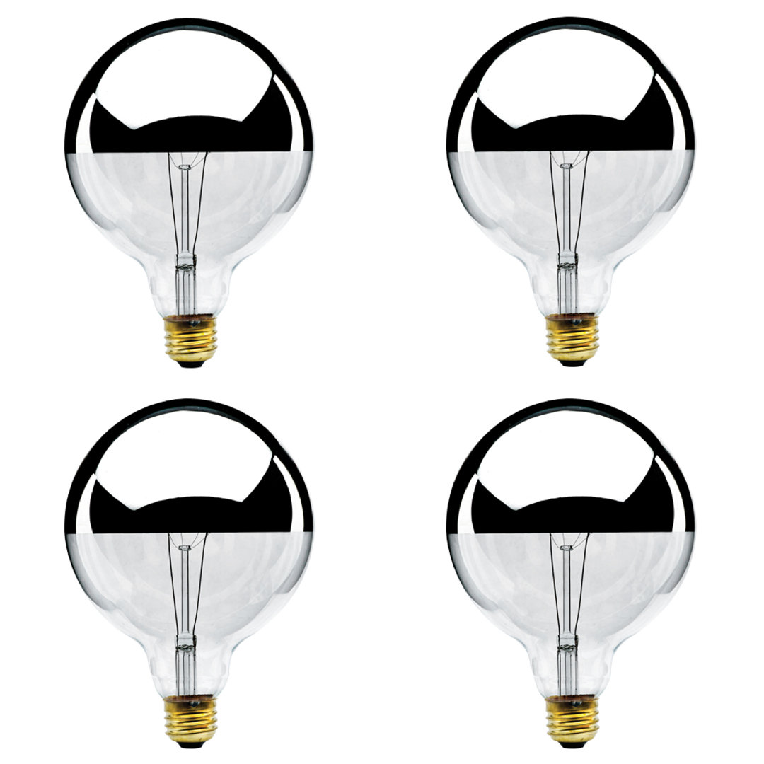 100W Silver Bowl G40 Incandescent Dimmable Light Bulb (Set of 4) Bulbrite Industries