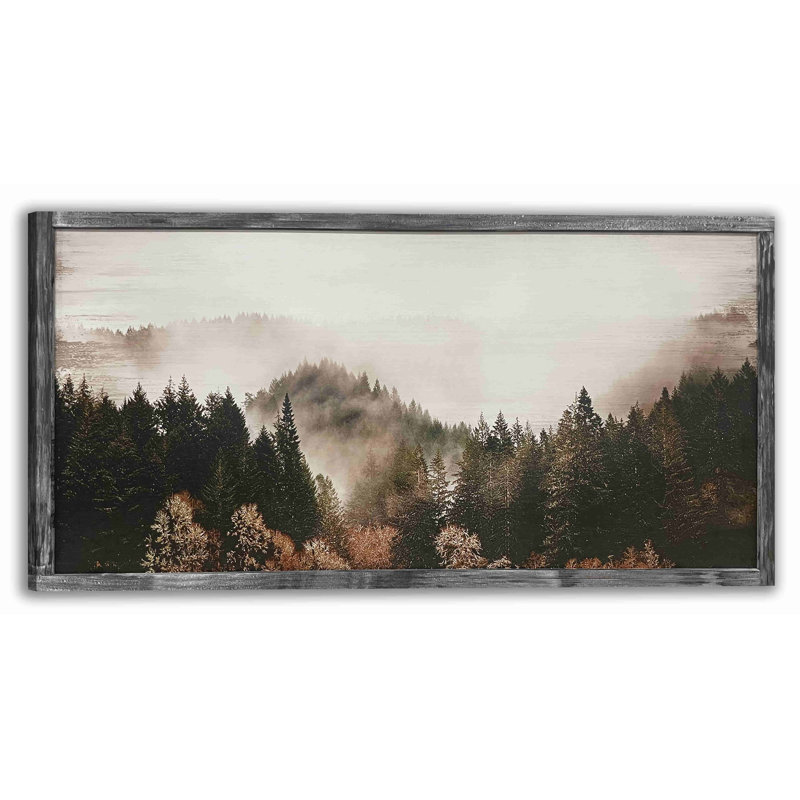 «Autumn's Distant Pine Forest» sur toile, H 20 po x l 40 po x P 1,5 po