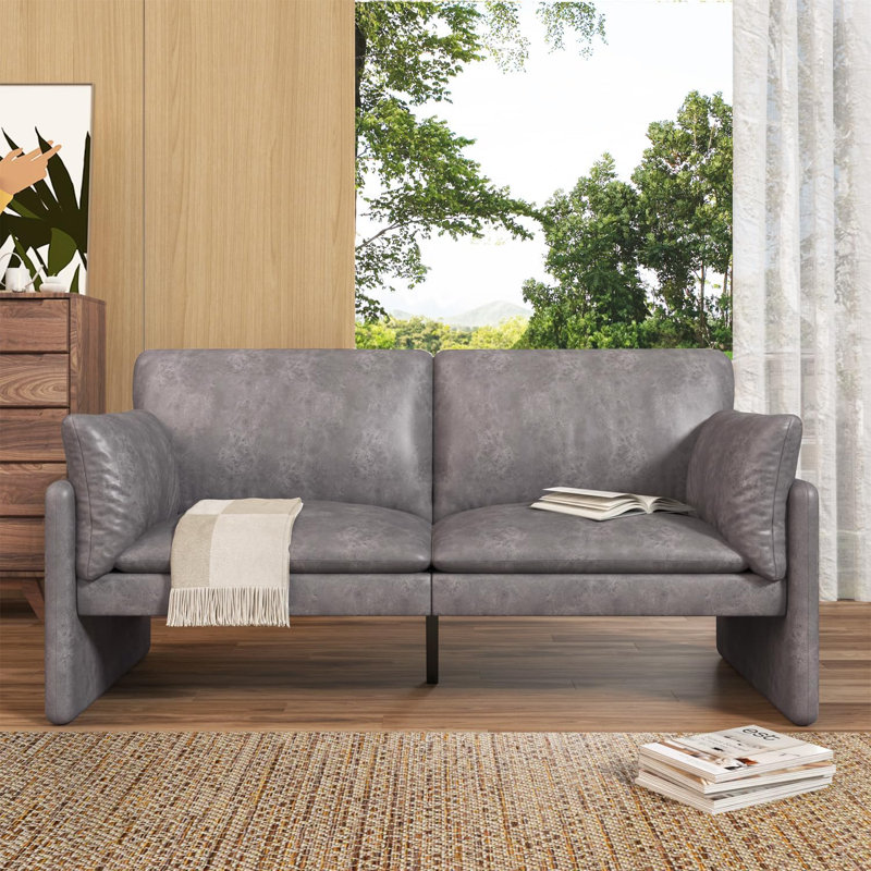 Shellene 2 Seater Teddy Sofa, Grey