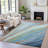 Machine Washable Indoor/Outdoor Xhevrie Blue Rug-111829221