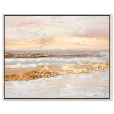 Rose Gold Coast Canvas Sophisticated Art by