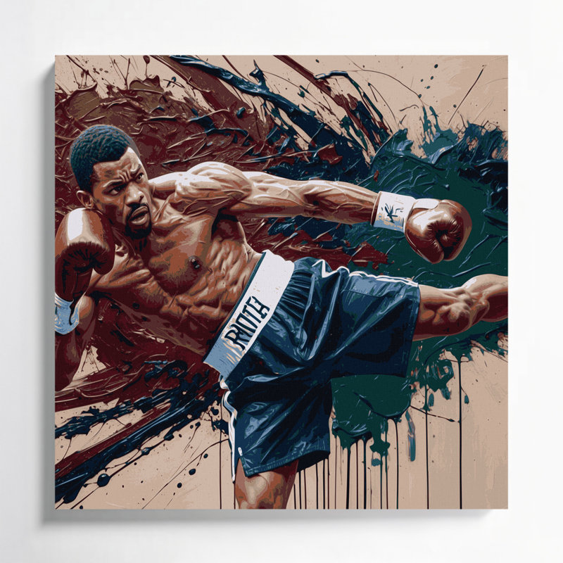 Art sur toile beige Sports Boxing