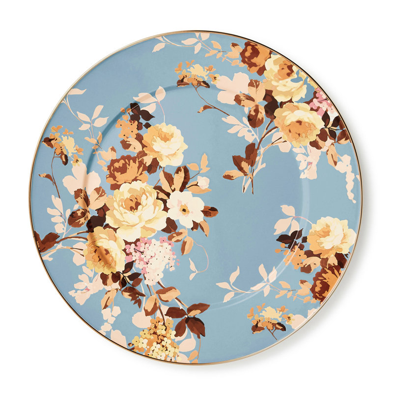 Wild Rose Serving Platter, Slate