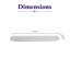 Buffet long en porcelaine de qualité supérieure Buffle Buffer Ivory 17,5 po x 4 po