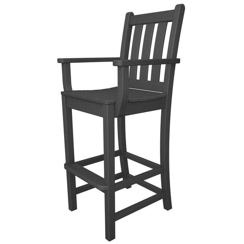 Chaise de bar Lakeside POLYWOOD, Gris ardoise