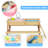 Adjustable Umbrella Wooden Table With 3 - In 1 Sand, Water, Picnic Features, Made Of Solid Wood, Passes , En71, , Reach Tests, Perfect For 8 Year Olds In Backyard Red Brown & Yellow And Sand Water ,