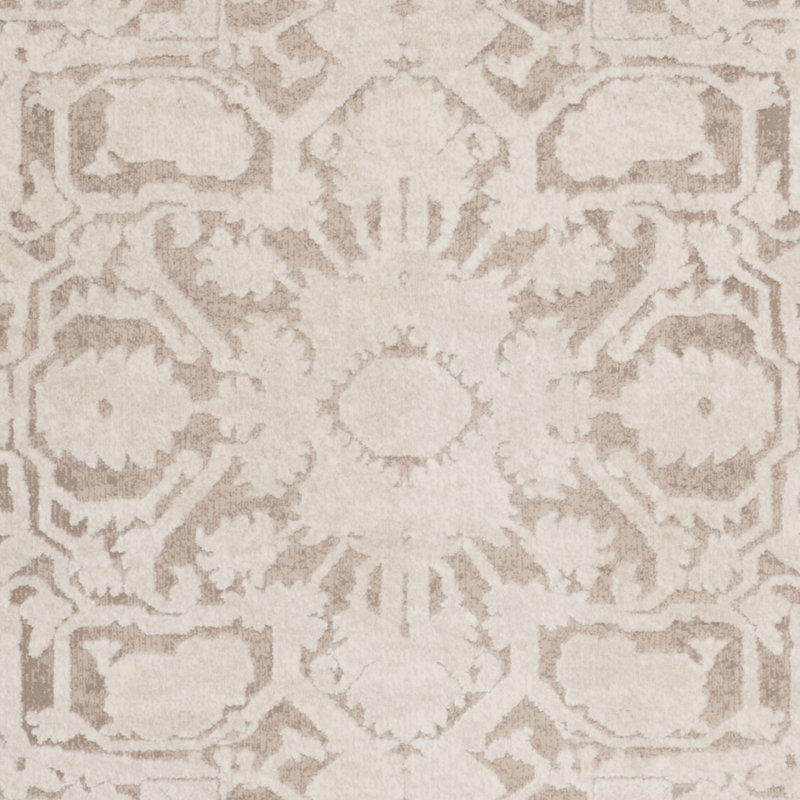 Tapis beige / crème Calidia, Carré 8 pi