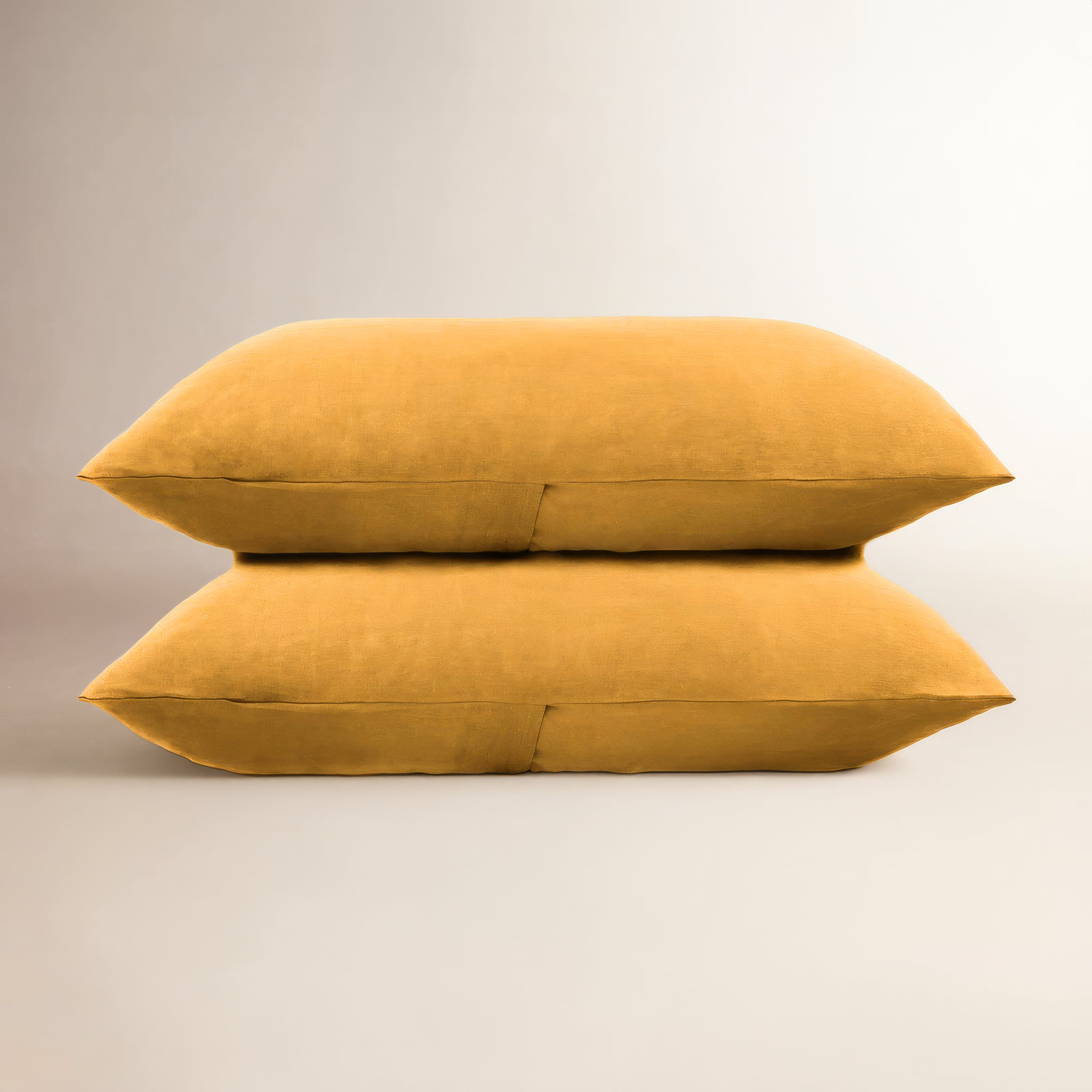 100% French Linen Pillowcase Set, Honey, King Pillowcase