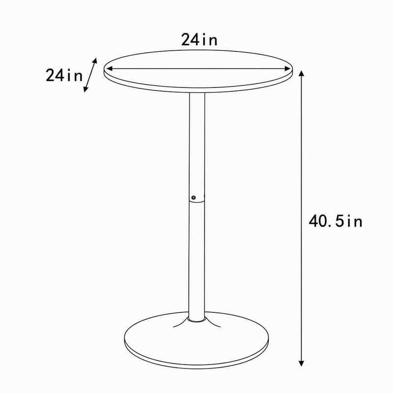 Table de bar ronde blanche au design moderne et au fini mat