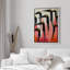«Vibrant Pink Red Abstract Animals», impression sur toile encadrée de décorations murales pour chambre à coucher-108345189-108345192