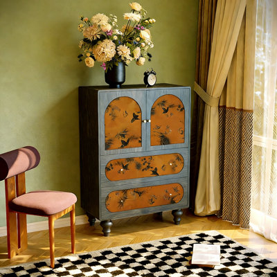 Armoire de rangement en bois massif pour chambre d'entrée