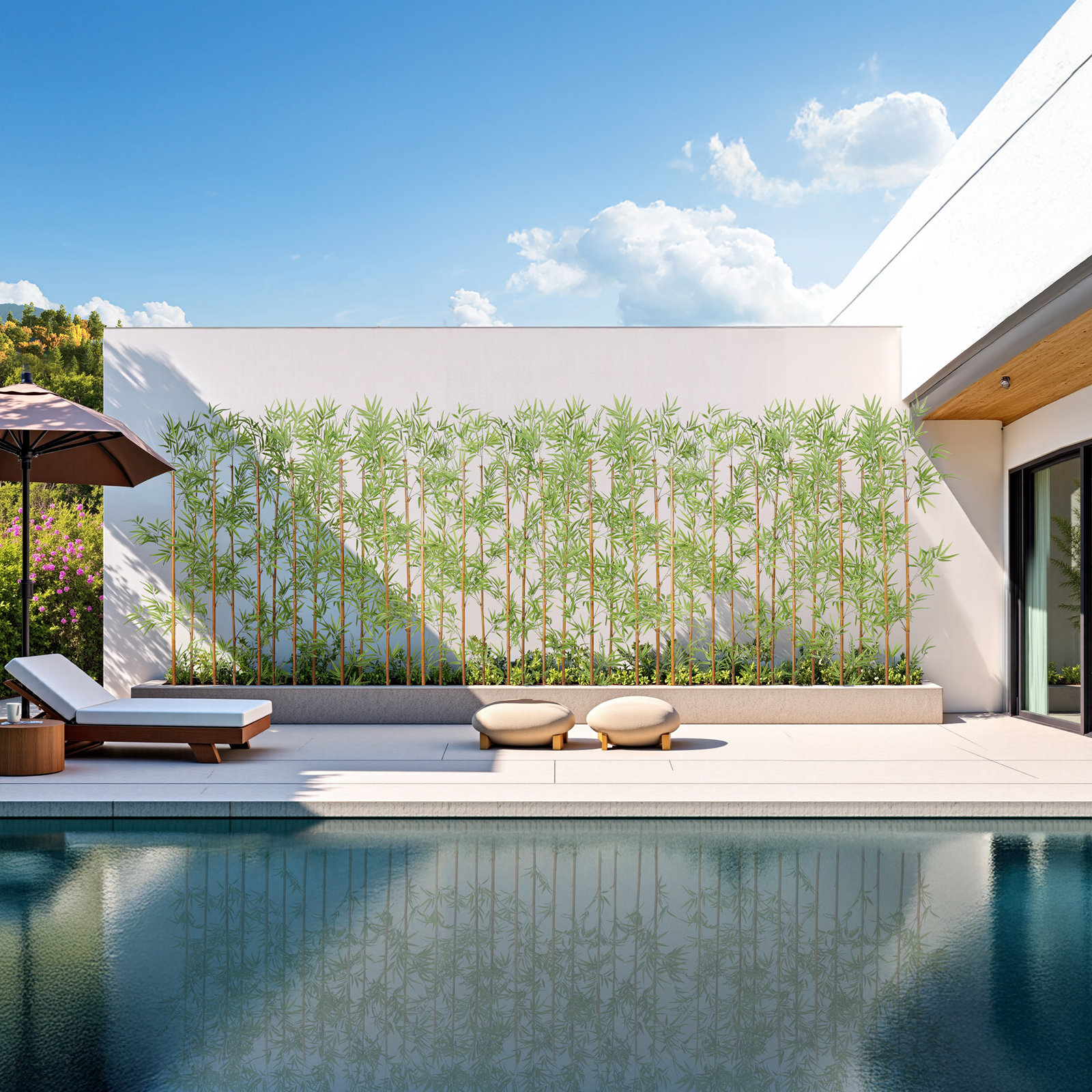 Adcock Bamboo Hedge, 36, 84" H x 15" W x 15" D