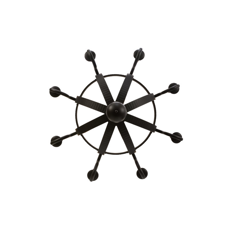 8 - Light Chandelier, Dark Brown, 48" H x 43" W x 43" D