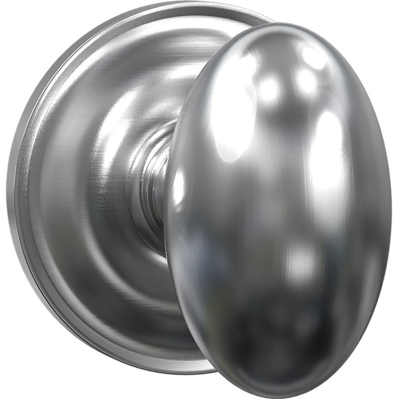 Bouton de porte classique sans clé, Nickel satiné