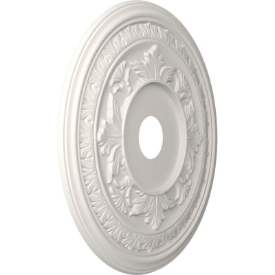 EnduraForm PVC Baltimore Thermoformed Ceiling Medallion, 22"OD x 3 1/2"ID x 1"P (Fits Canopies up to 7 3/4"), Aged Dark Steel