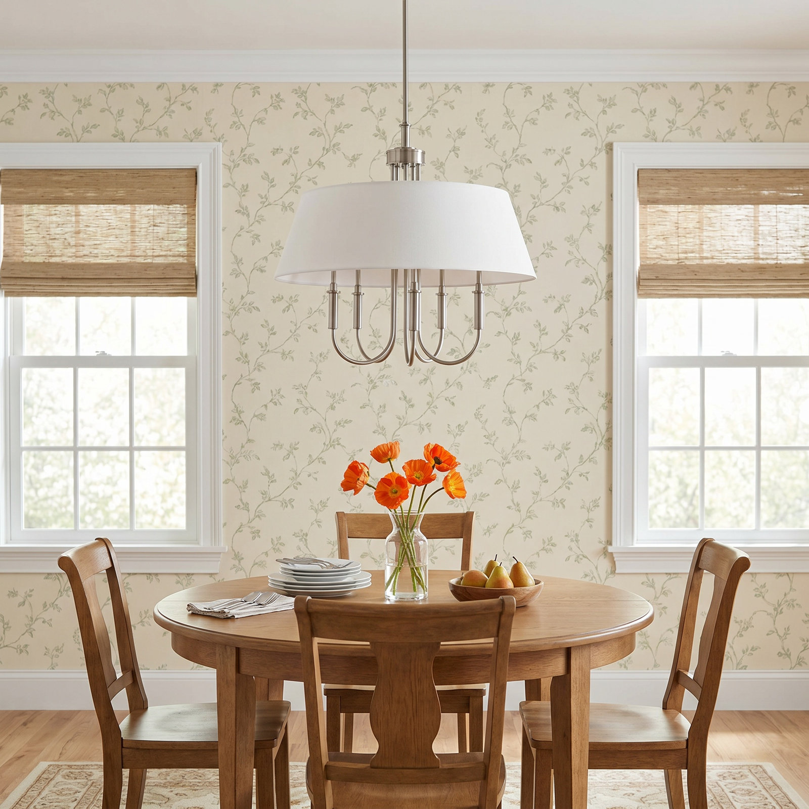 Iron 5-Light Chandelier, Silver