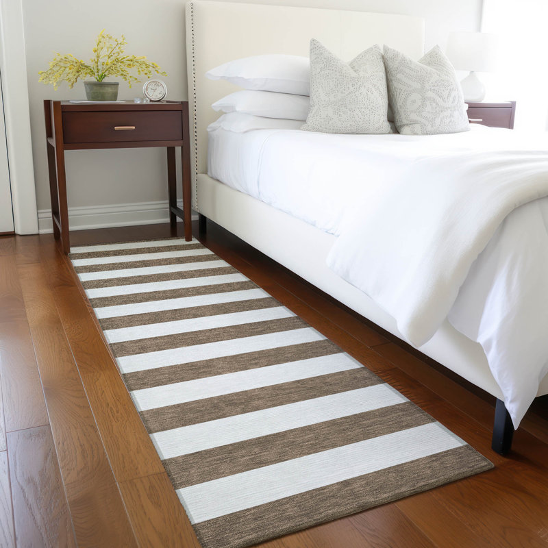 Lovell Washable Striped Indoor / Outdoor Rug, Runner 2'3" x 7'6"